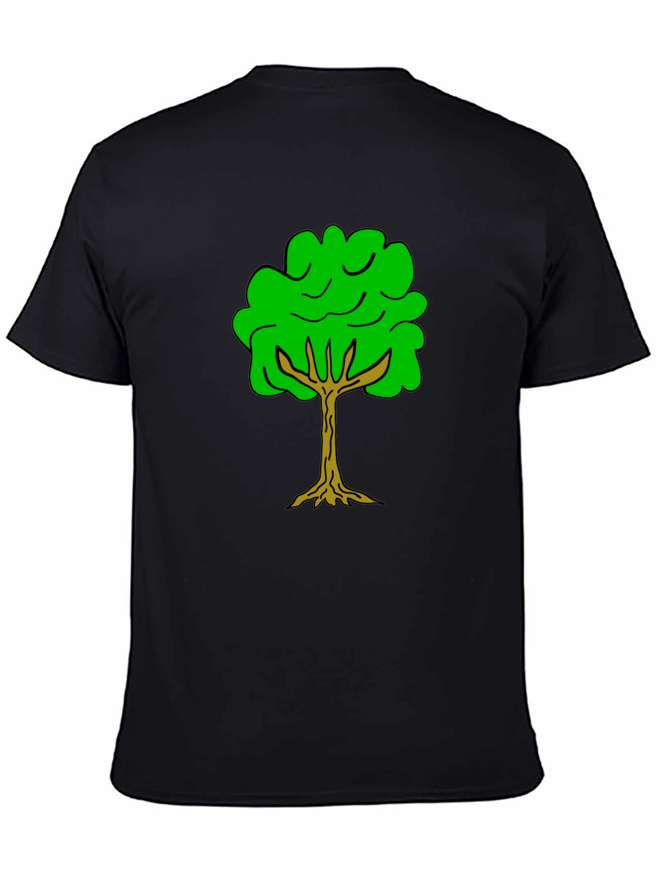 Green Tree Graphic Tee - Nature Lovers Black T-Shirt