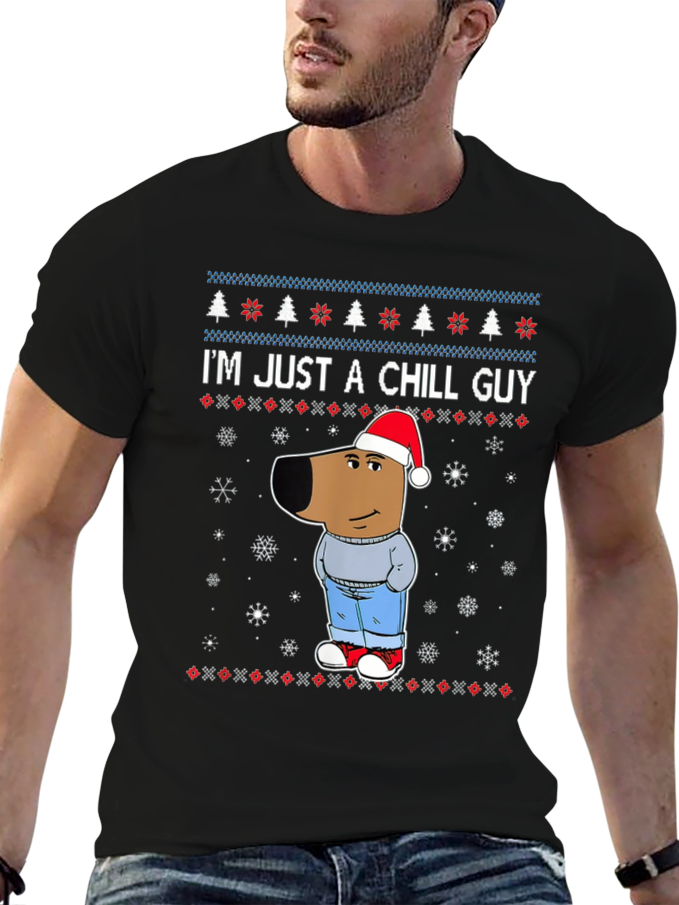 Chill Guy Christmas Graphic Tee