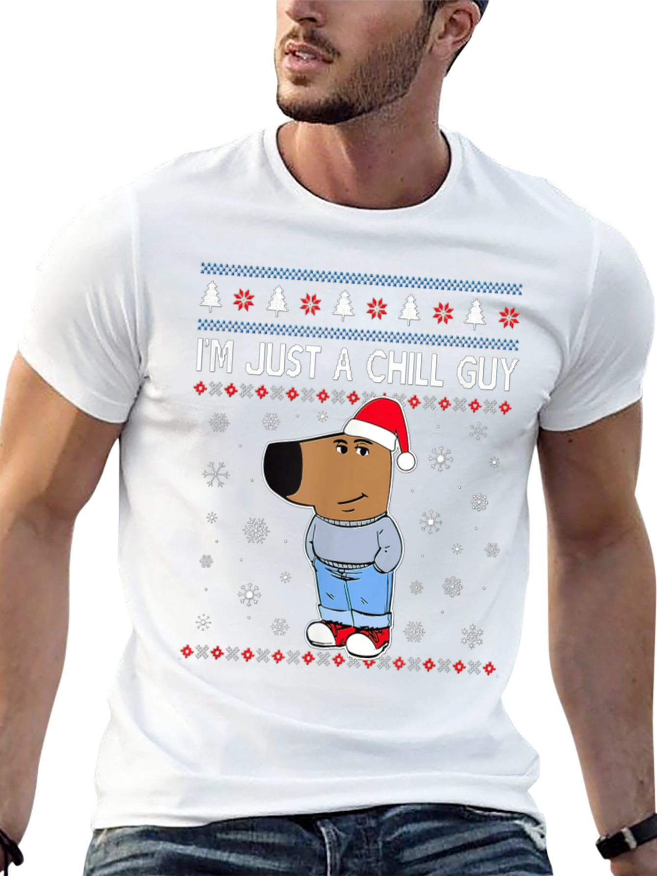 Chill Guy Christmas Graphic Tee