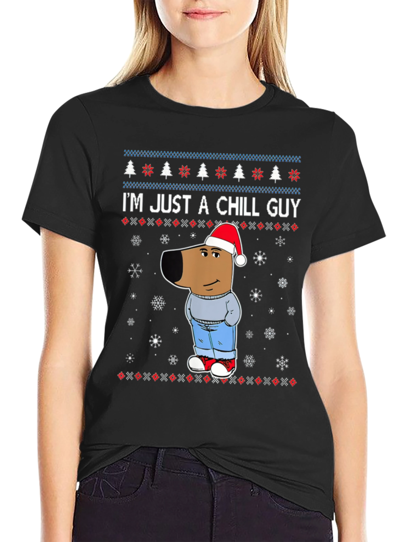 Chill Guy Christmas Graphic Tee