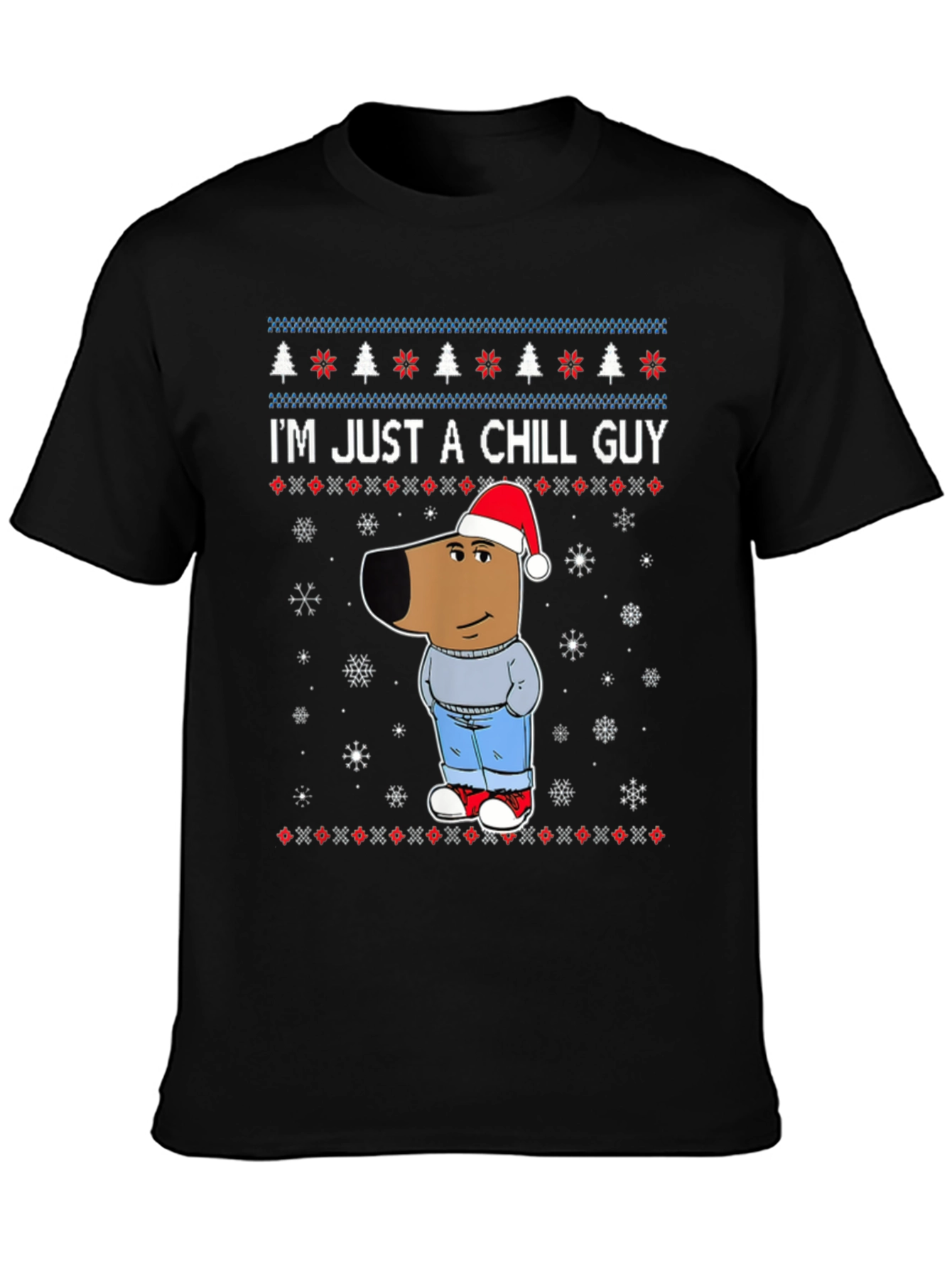 Chill Guy Christmas Graphic Tee