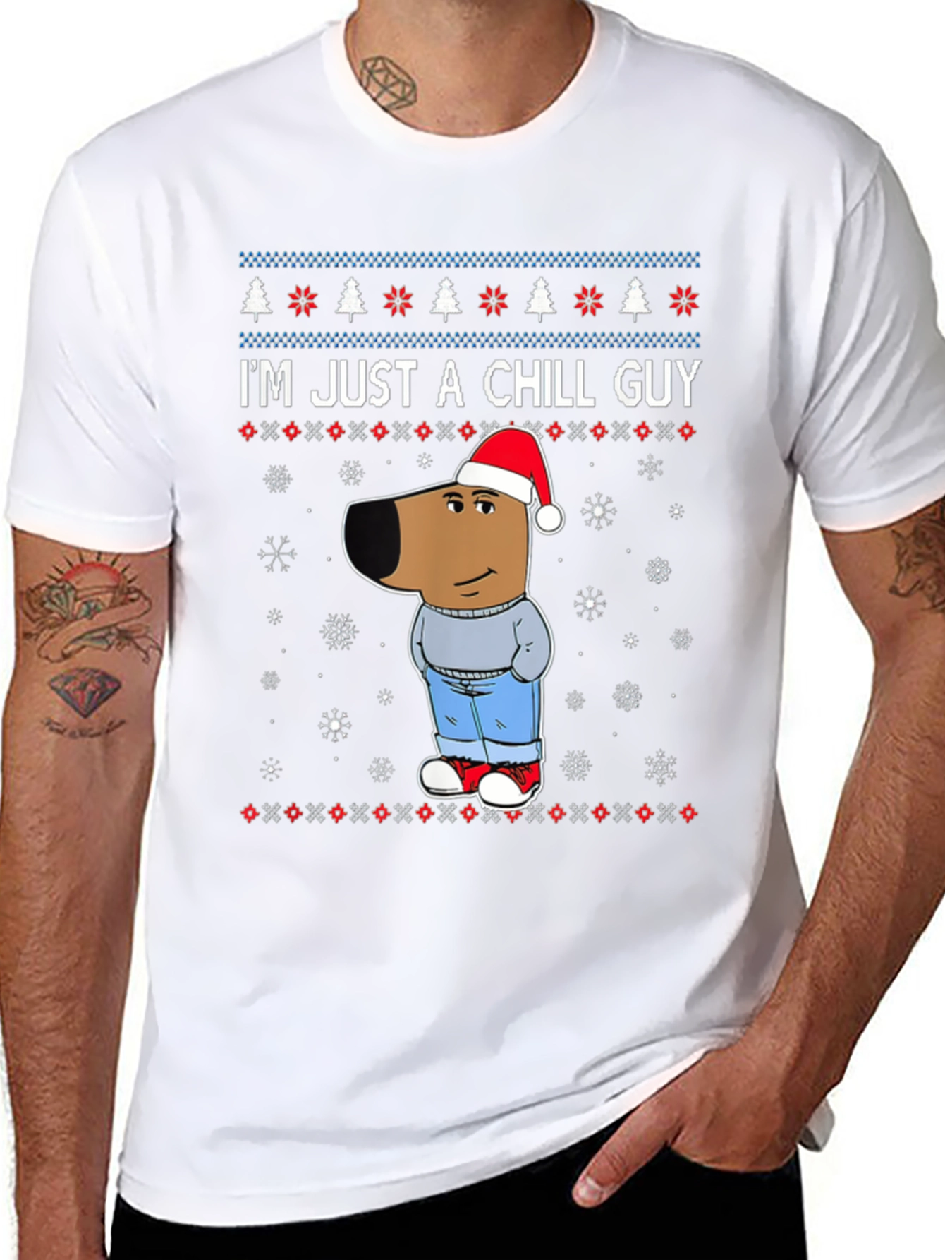 Chill Guy Christmas Graphic Tee