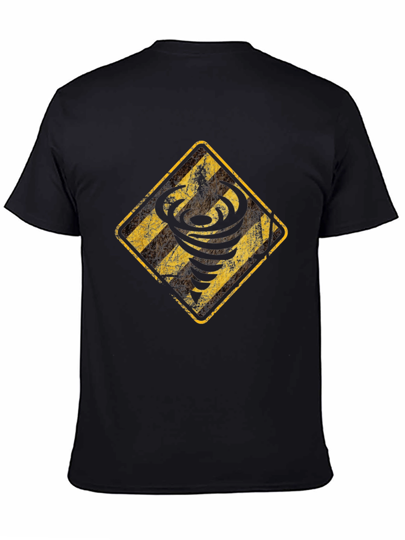 Tornado Warning Graphic Tee - Black Cotton T-Shirt