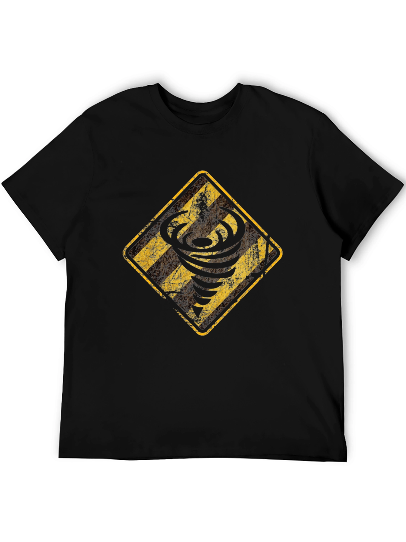 Tornado Warning Graphic Tee - Black Cotton T-Shirt