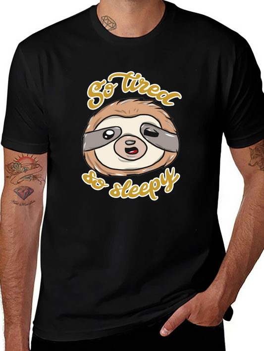So Tired So Sleepy Sloth Graphic Tee