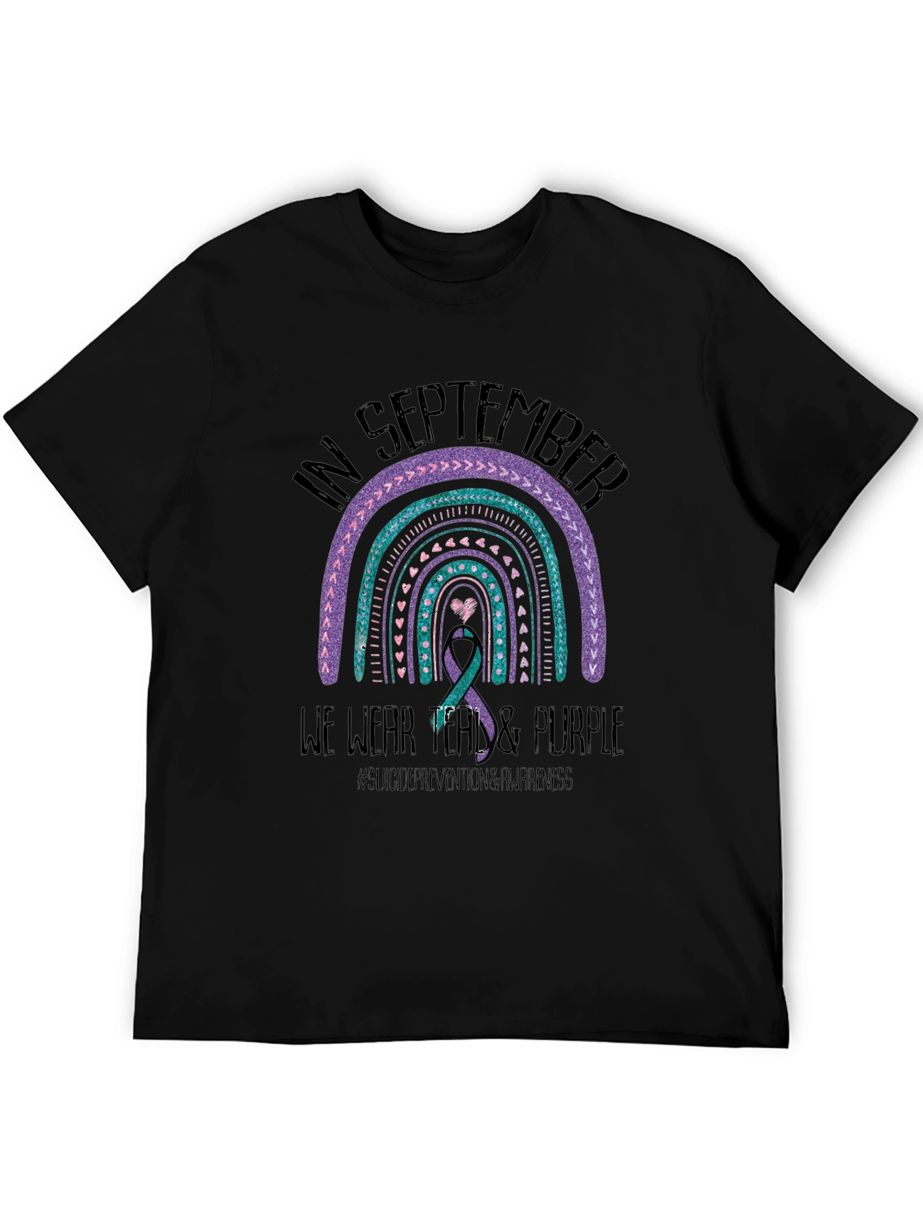 In September We Wear Teal & Purple Awareness T-Shirt