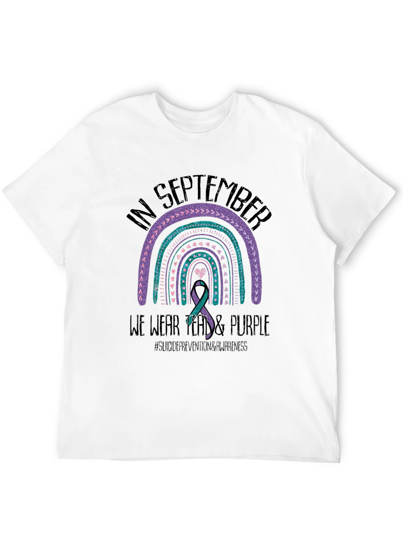 In September We Wear Teal & Purple Awareness T-Shirt