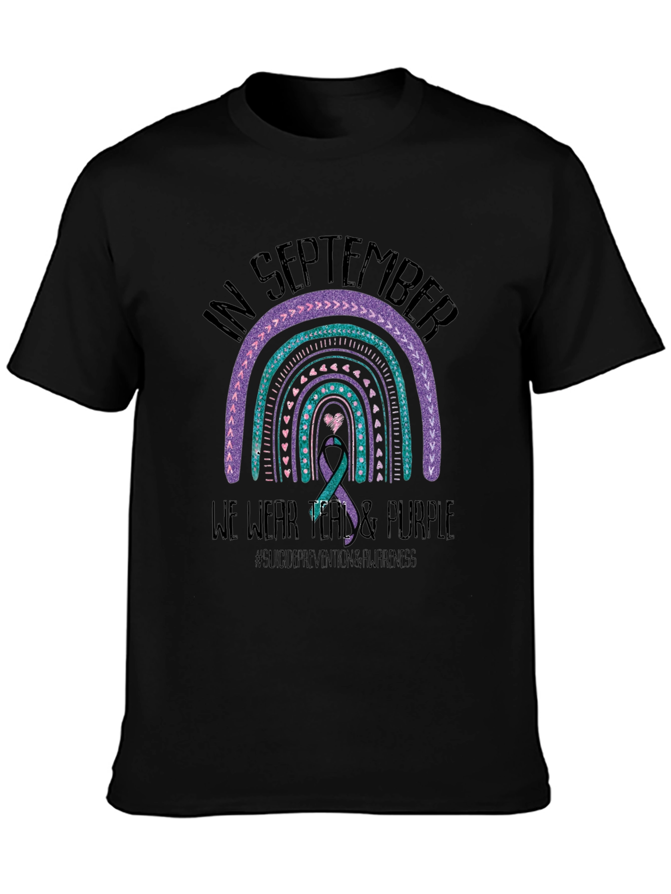 In September We Wear Teal & Purple Awareness T-Shirt