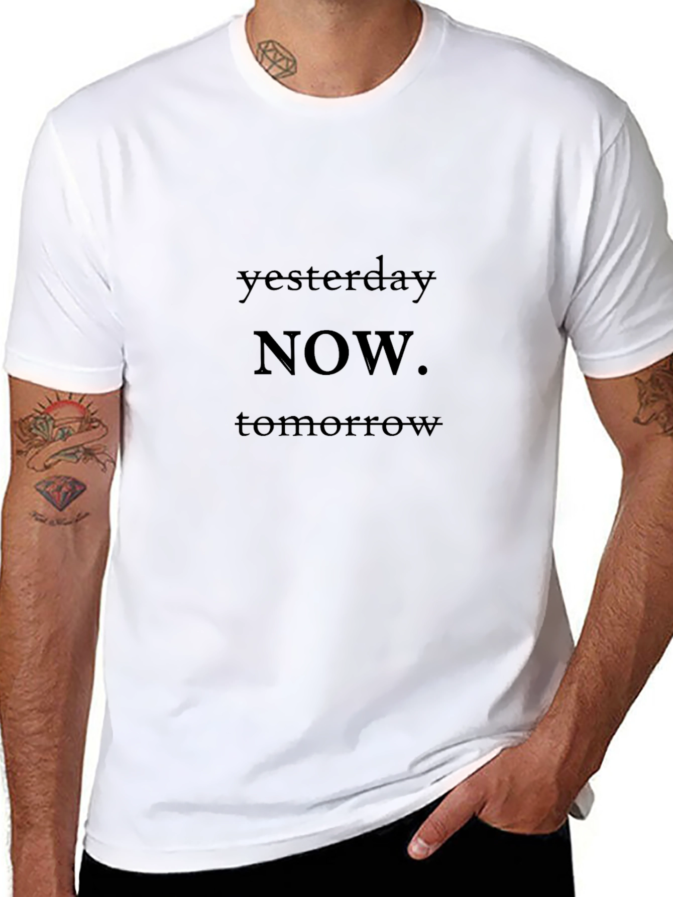 Yesterday Now Tomorrow Black T-Shirt