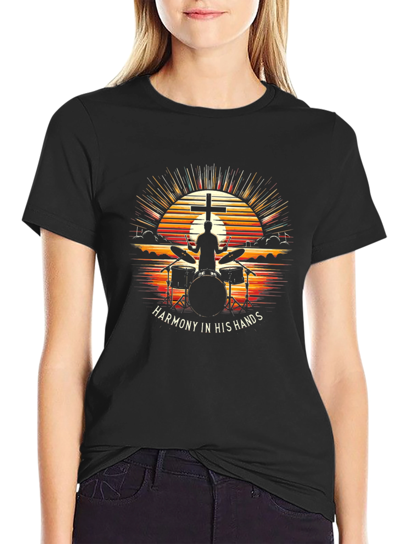 Harmony Hands Drummer Christian T-Shirt