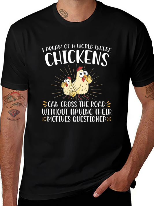 Funny Chicken Crossing T-Shirt