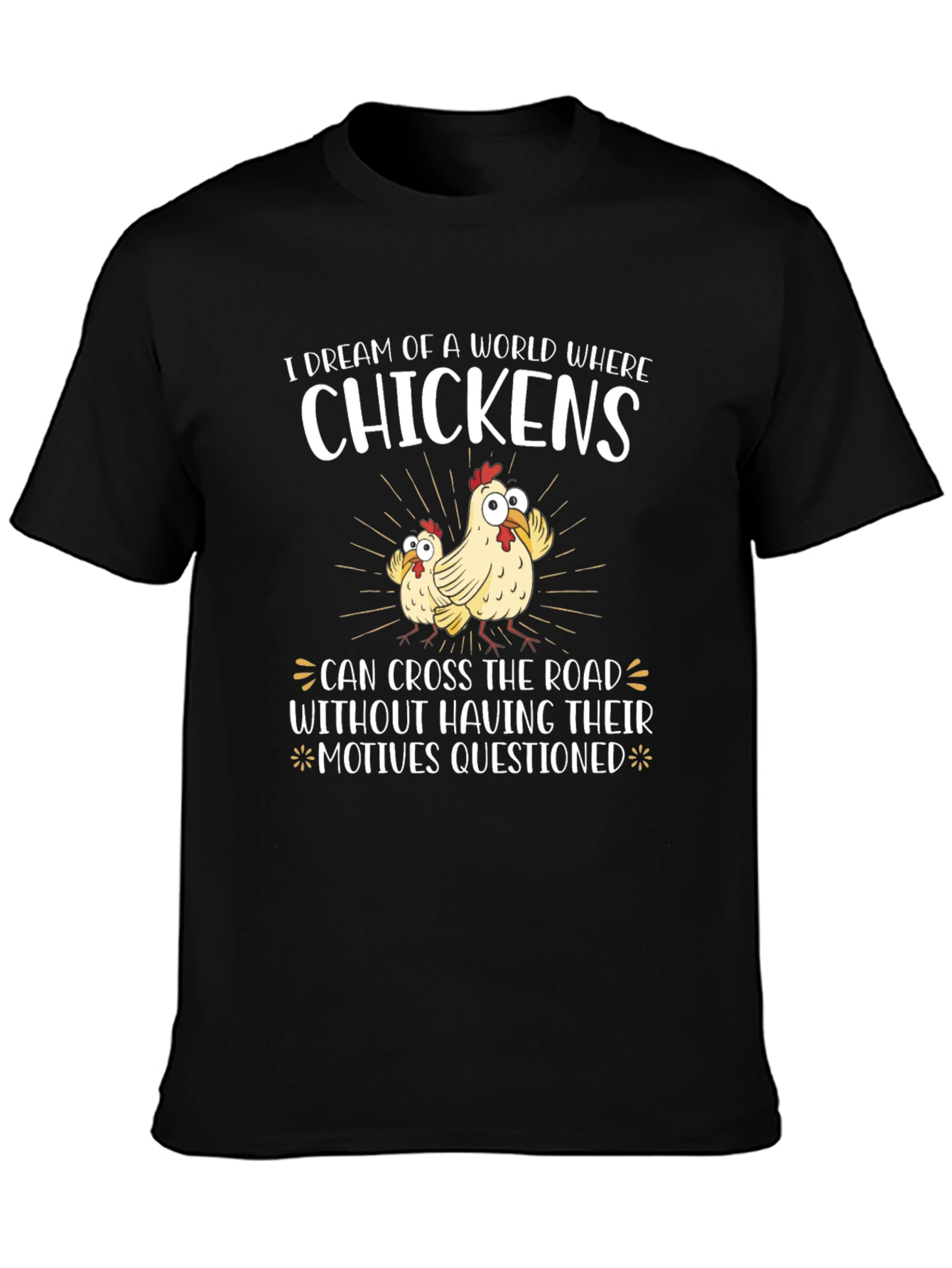 Funny Chicken Crossing T-Shirt