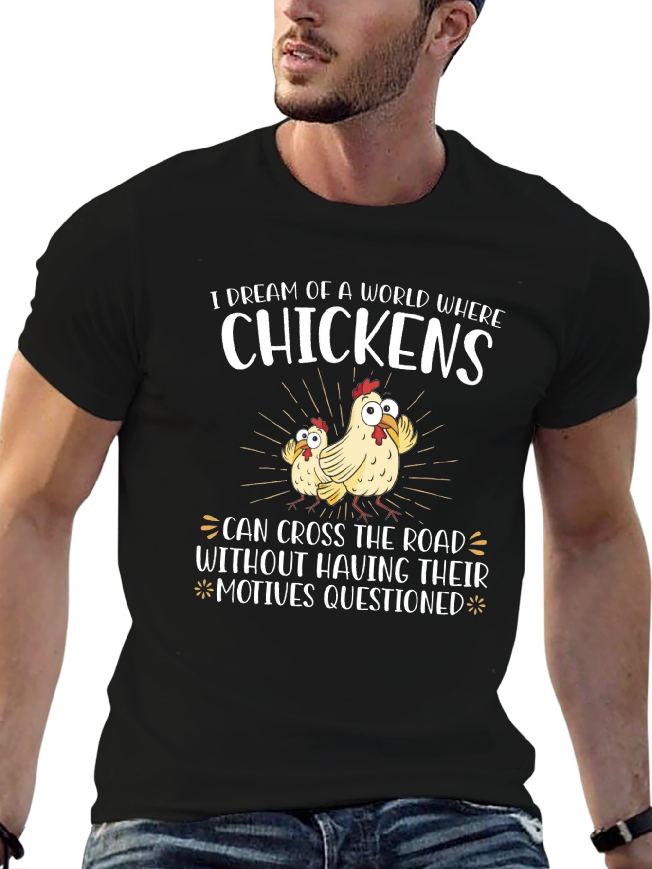 Funny Chicken Crossing T-Shirt