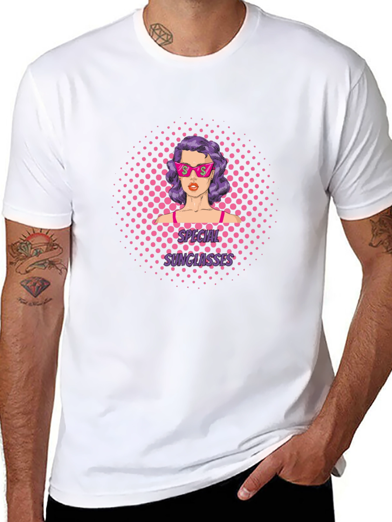 Special Sunglasses T-Shirt: Retro Pop Art Design