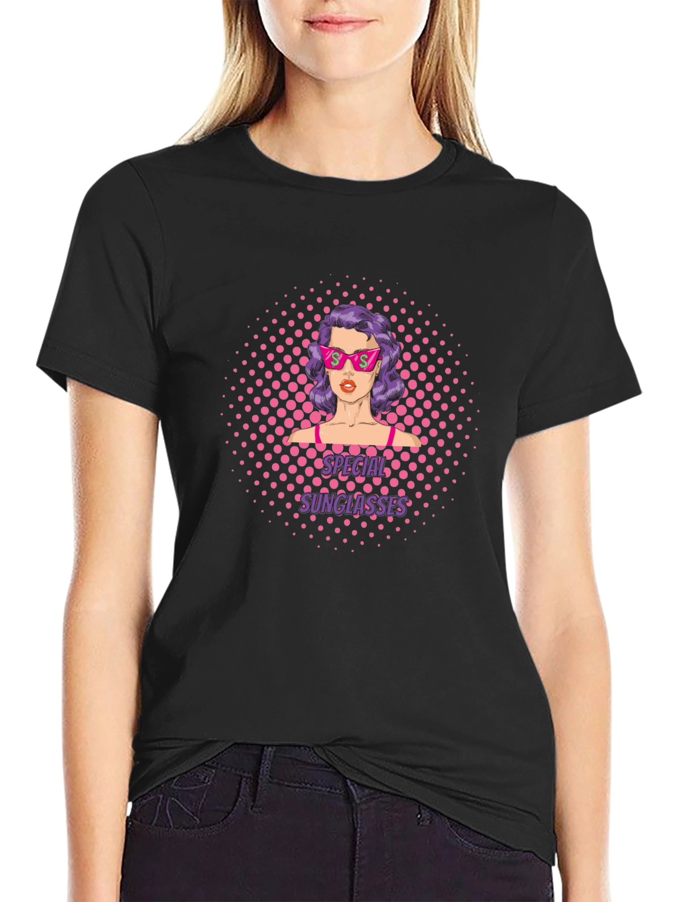 Special Sunglasses T-Shirt: Retro Pop Art Design