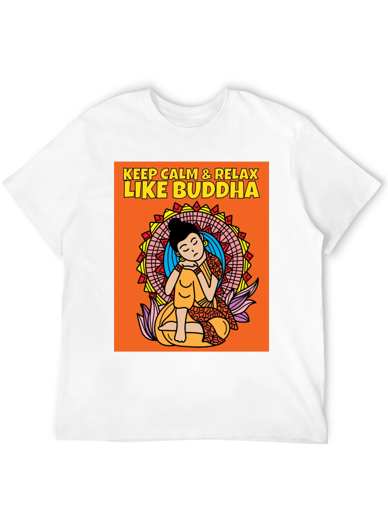 Keep Calm & Relax Like Buddha Graphic T-Shirt