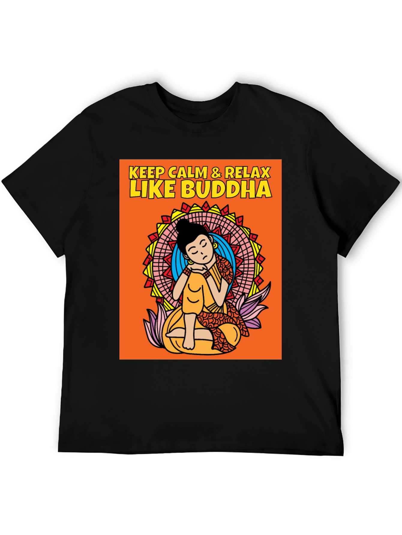 Keep Calm & Relax Like Buddha Graphic T-Shirt