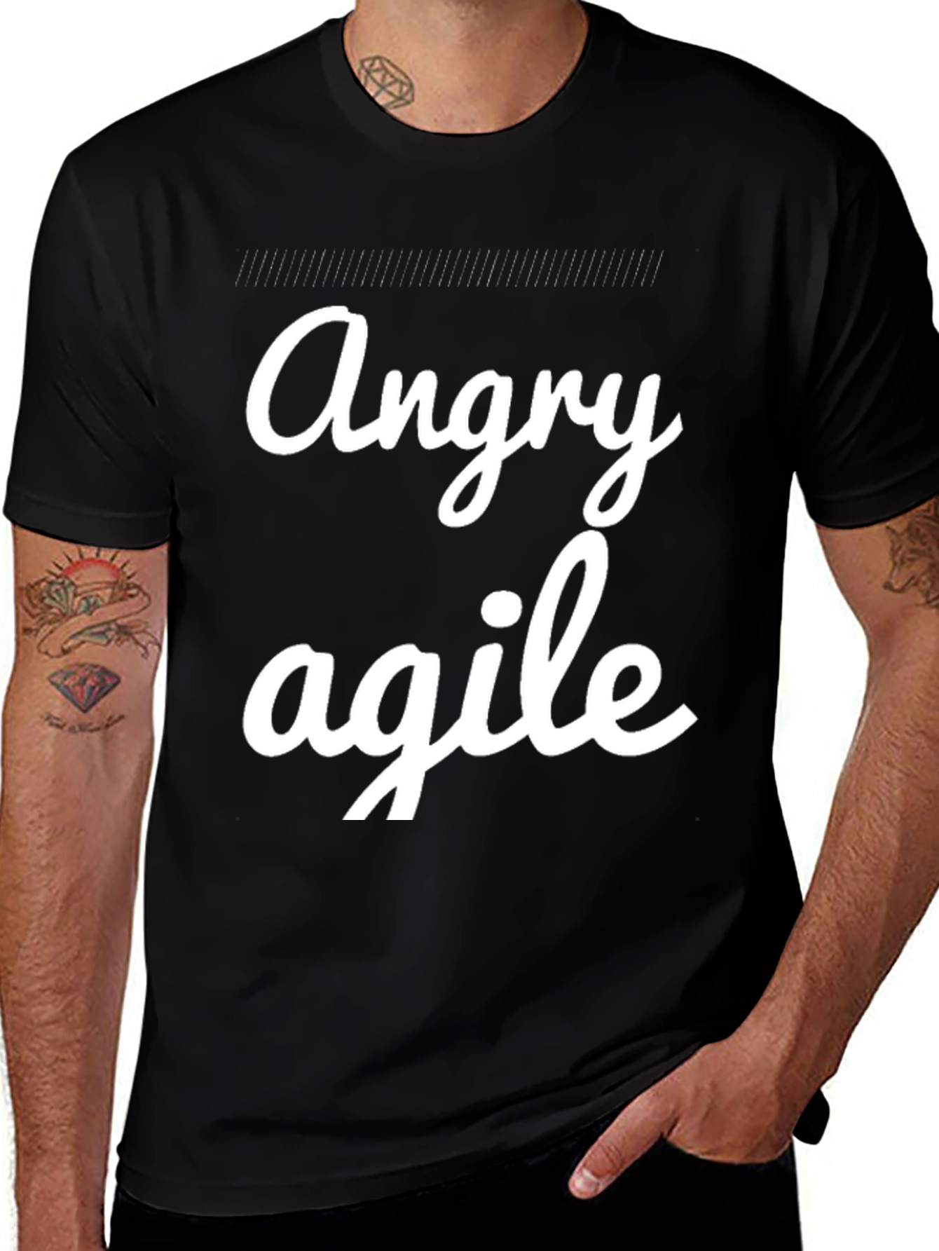 Angry Agile Black Graphic Tee