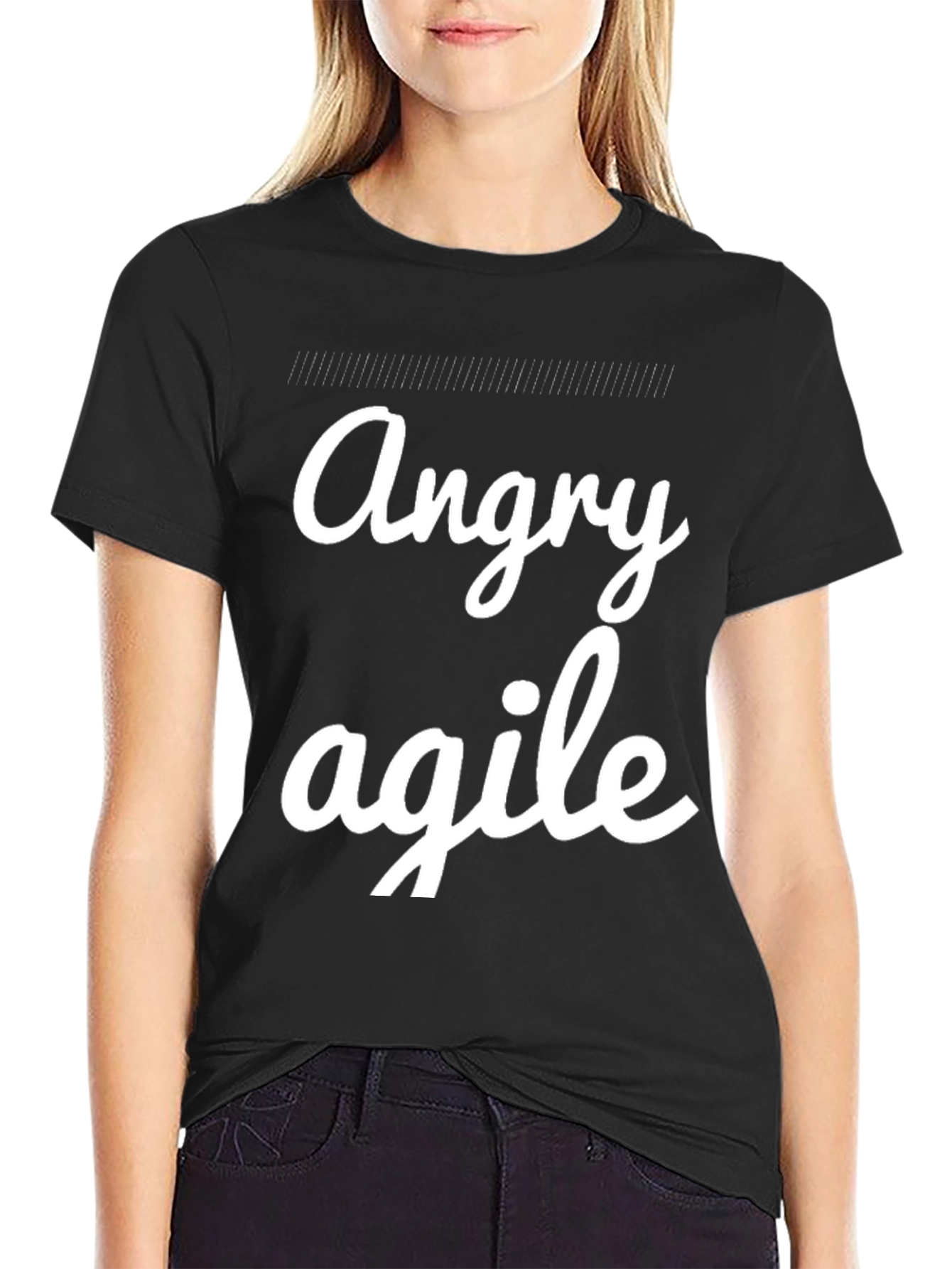 Angry Agile Black Graphic Tee