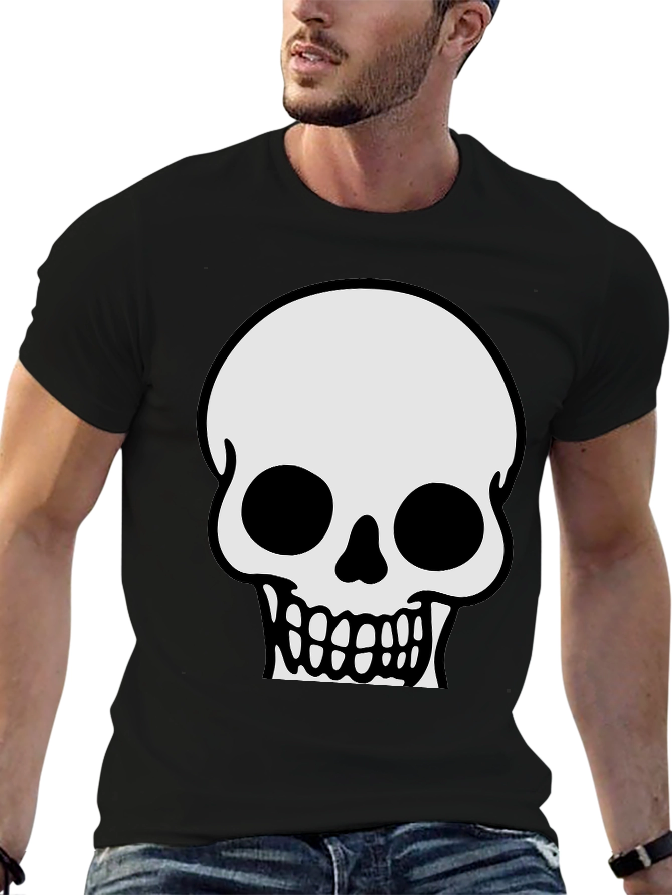 Skull Graphic T-Shirt - Classic Halloween Tee