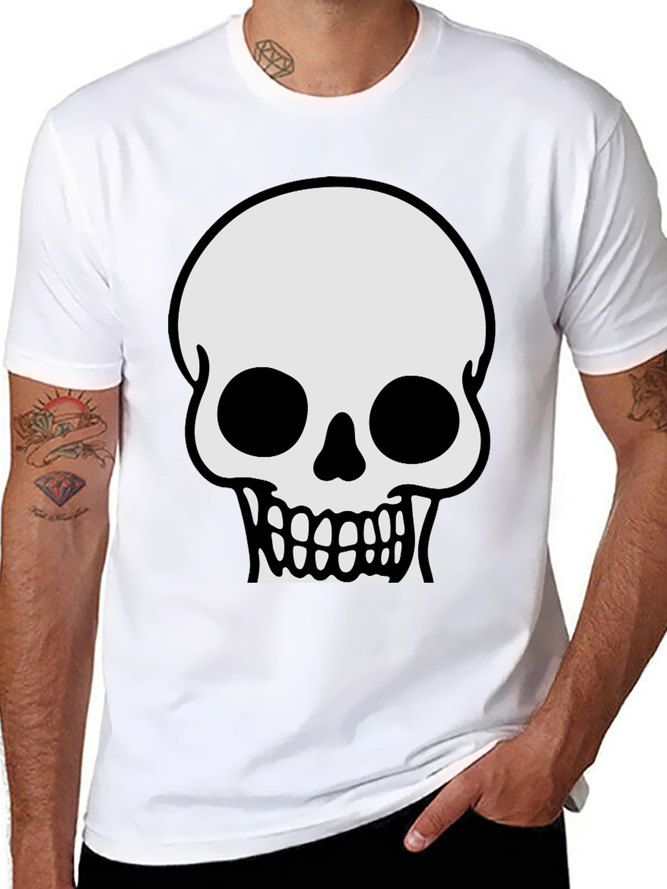 Skull Graphic T-Shirt - Classic Halloween Tee