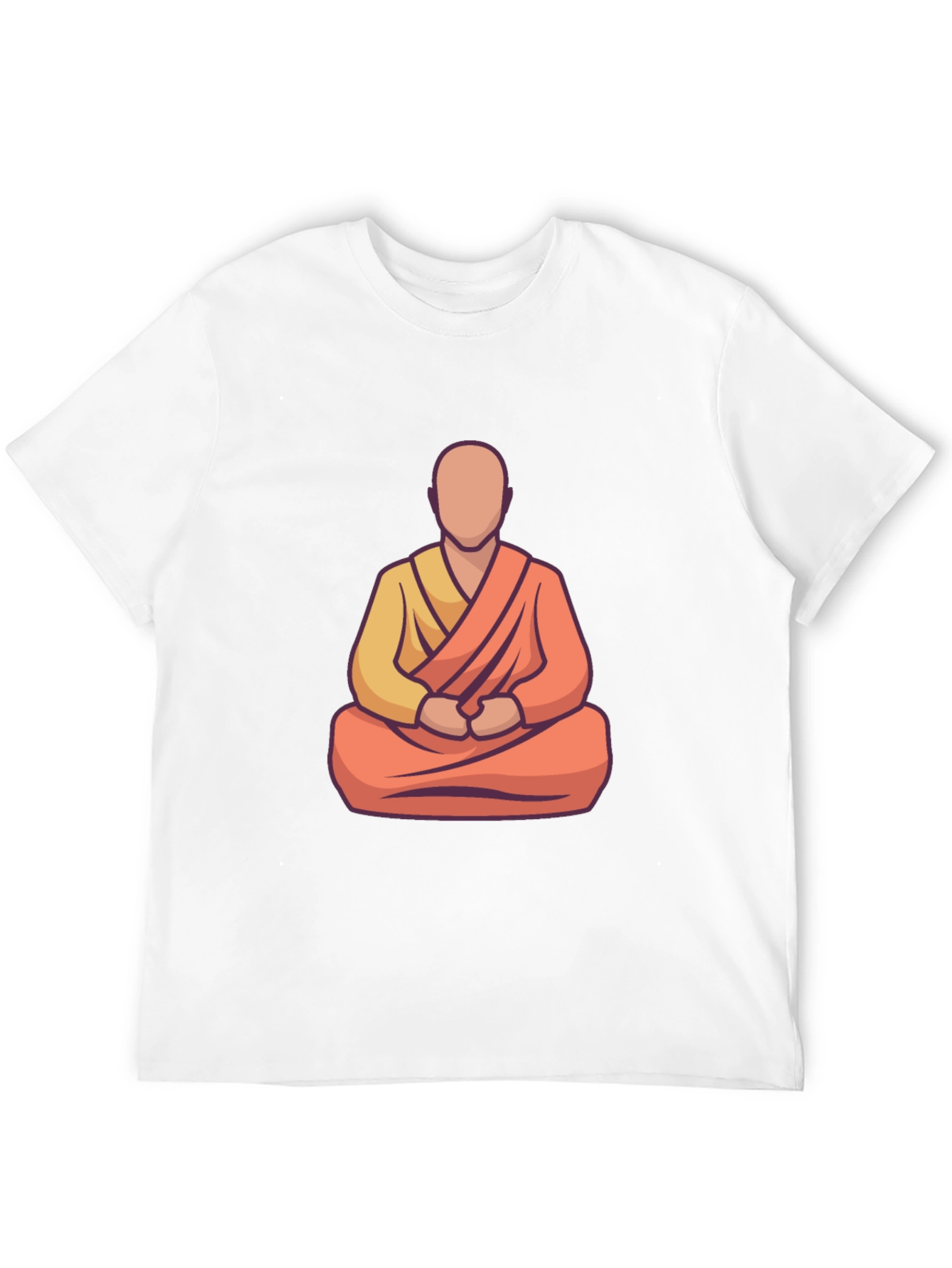 Zen Monk Graphic Tee - Black Casual T-Shirt