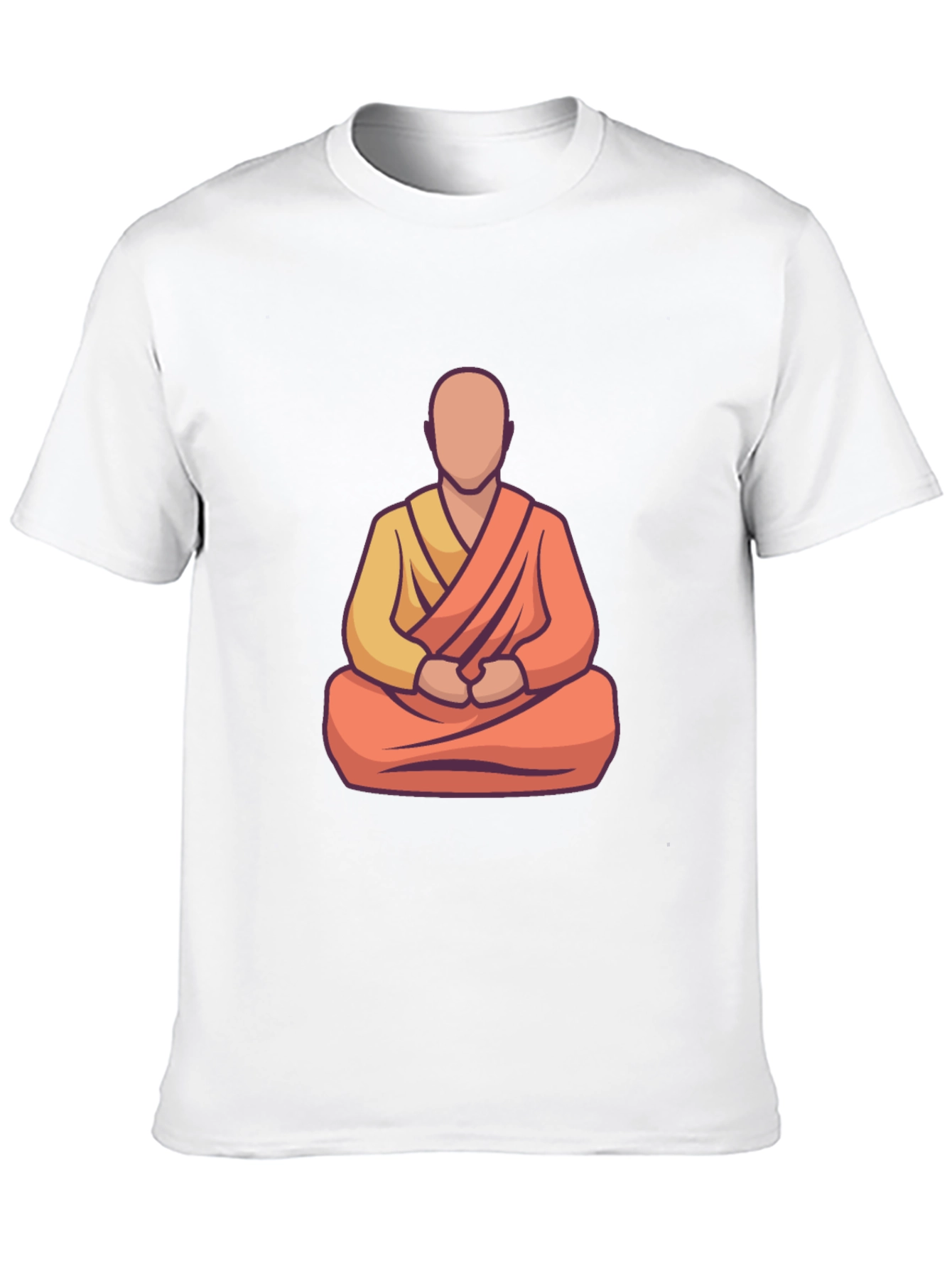 Zen Monk Graphic Tee - Black Casual T-Shirt