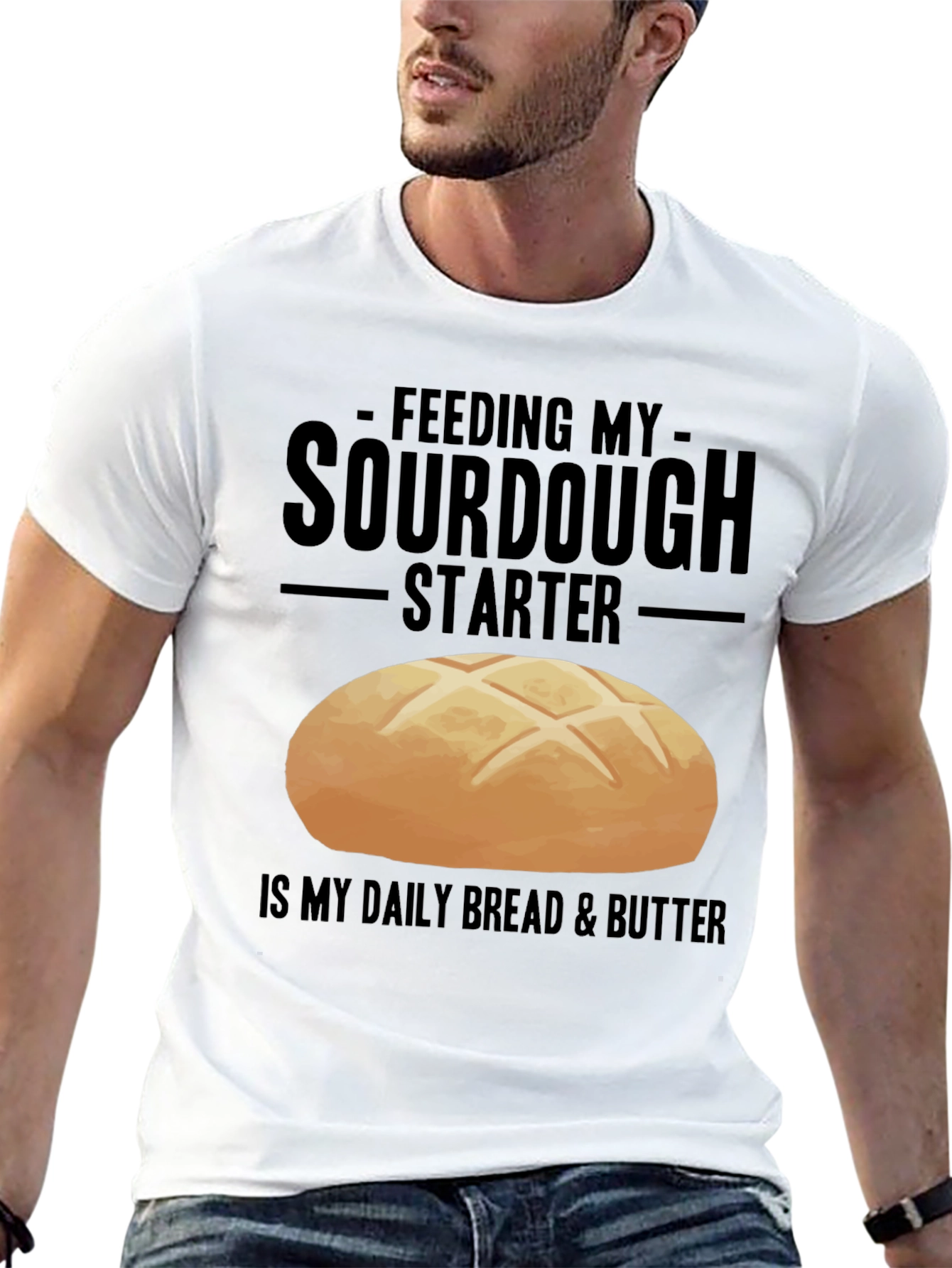 Sourdough Starter Black Graphic T-Shirt