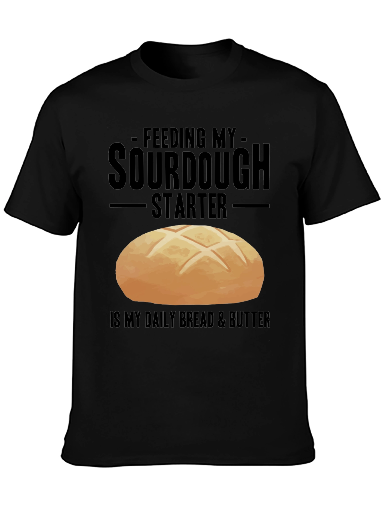 Sourdough Starter Black Graphic T-Shirt