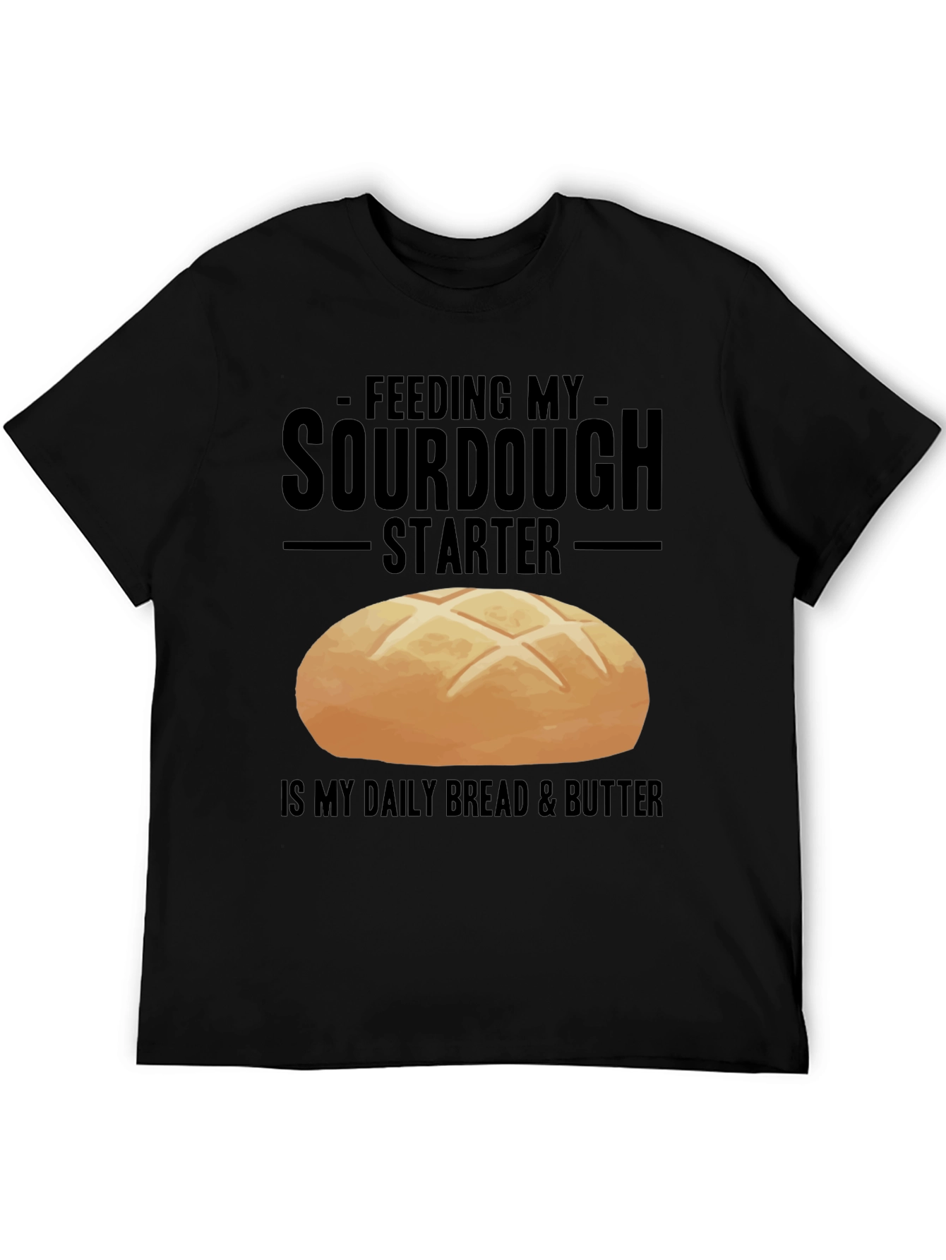 Sourdough Starter Black Graphic T-Shirt
