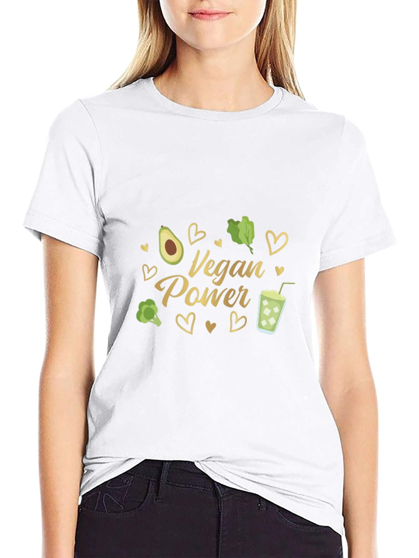 Vegan Power Graphic T-Shirt - Black