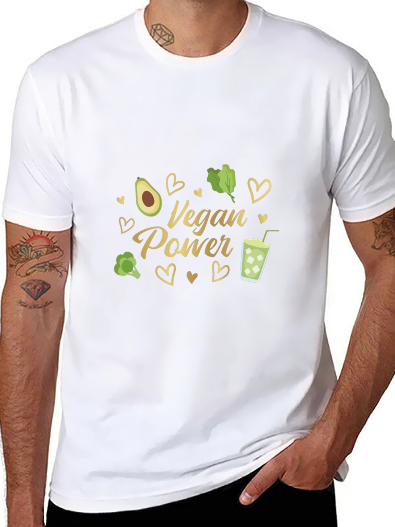 Vegan Power Graphic T-Shirt - Black