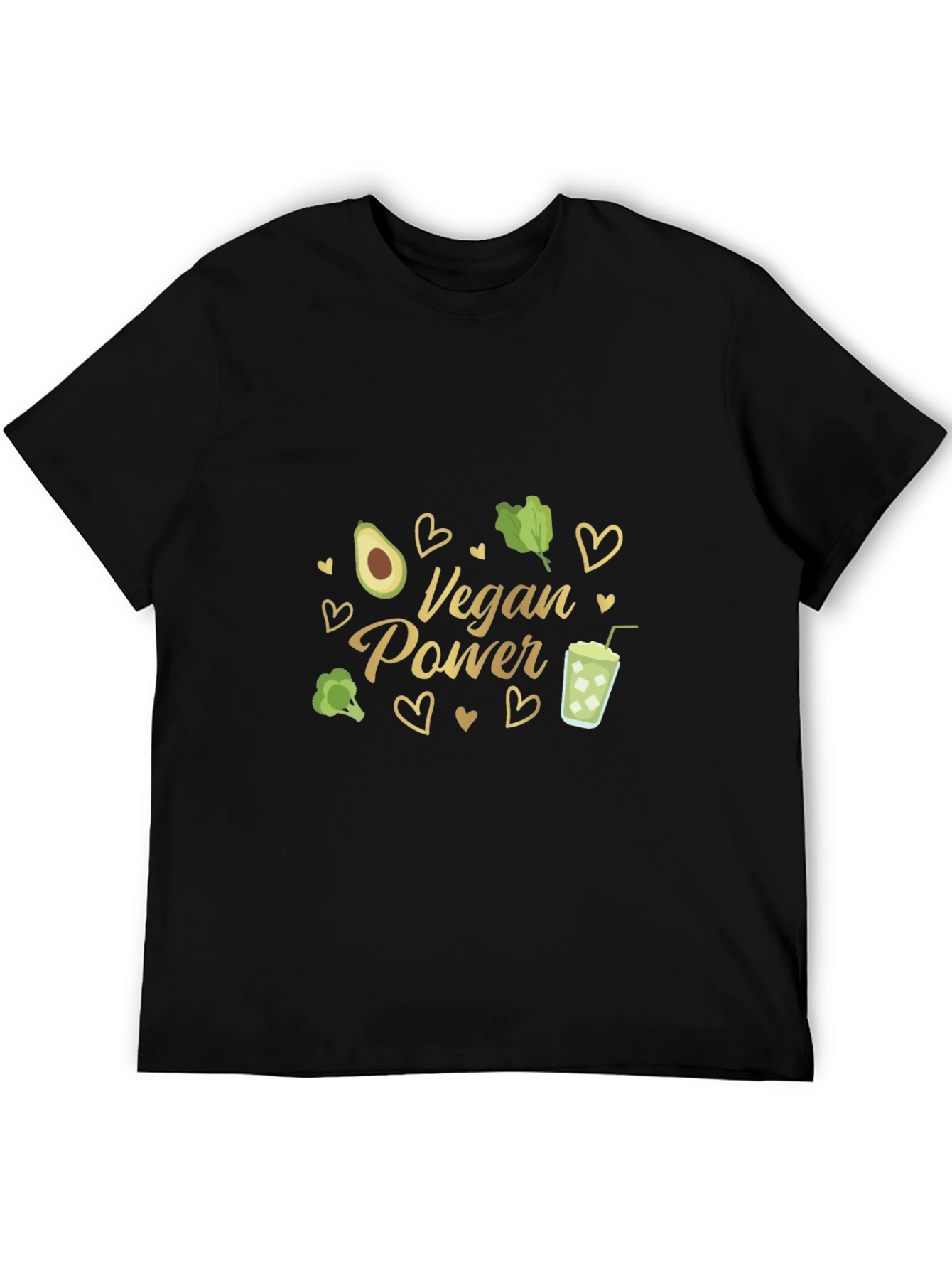 Vegan Power Graphic T-Shirt - Black