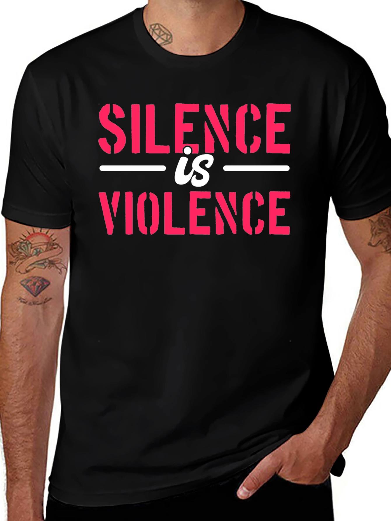 Silence is Violence Graphic Tee - Black