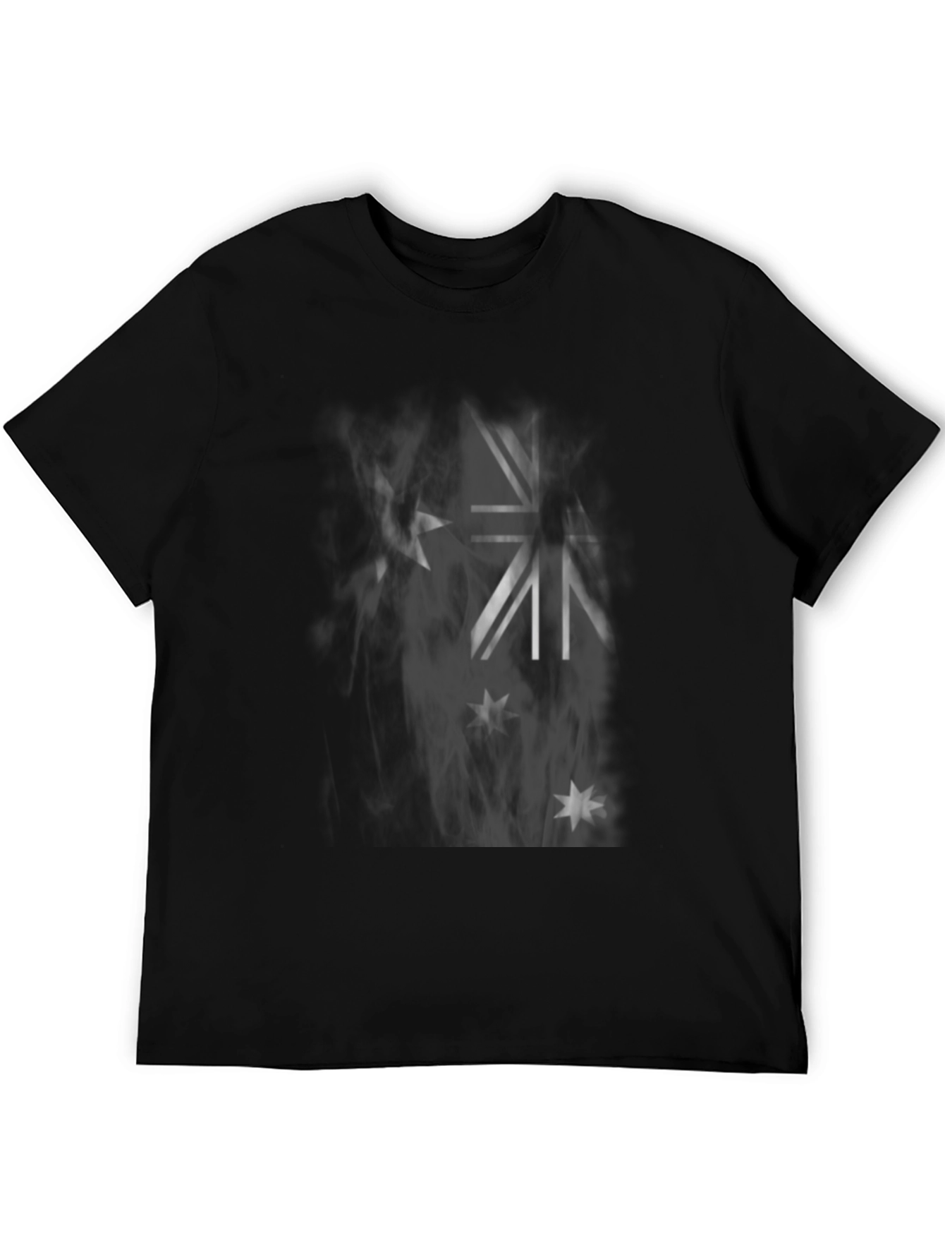 Australian Flag T-Shirt: Black Casual Tee