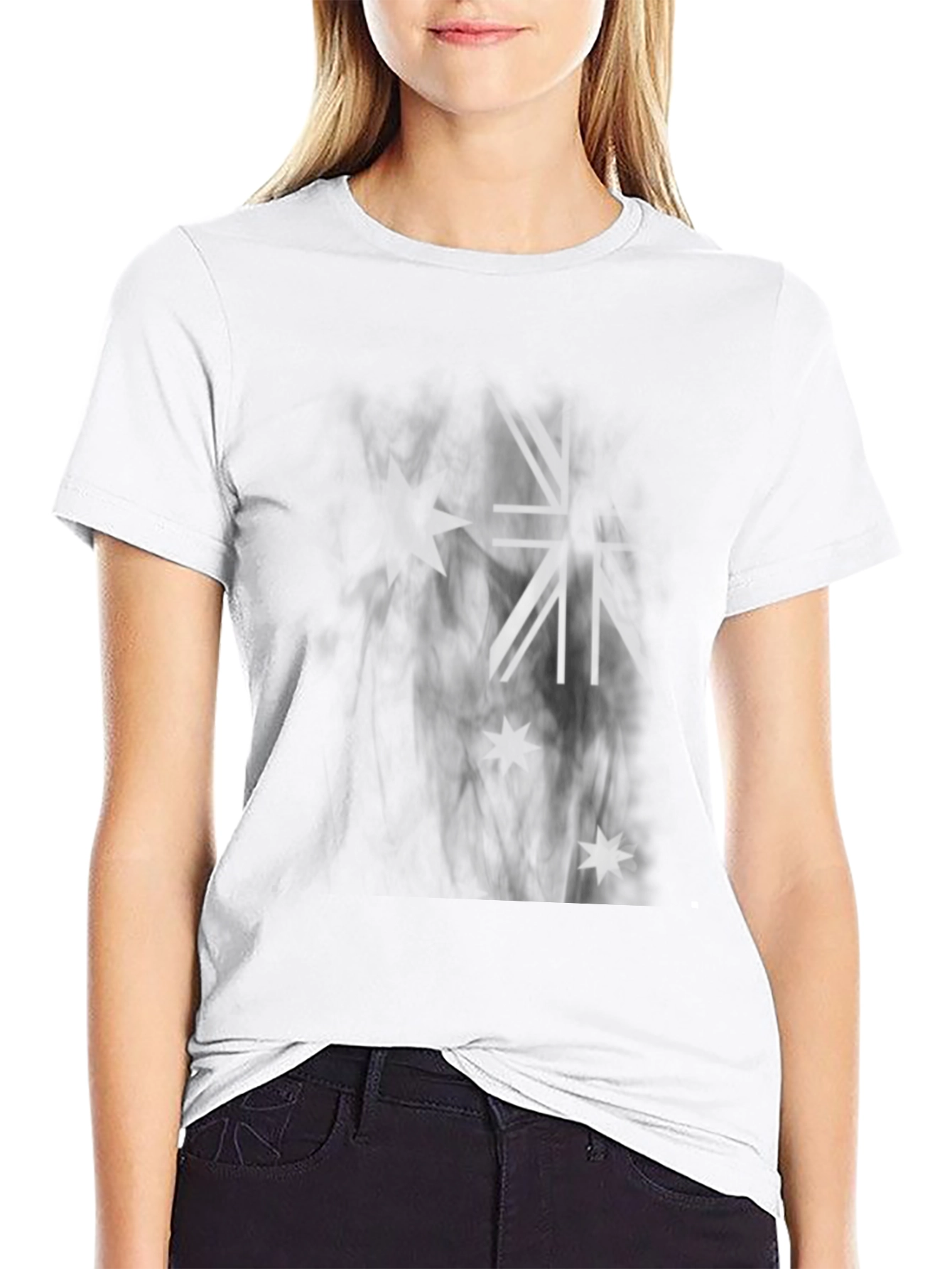 Australian Flag T-Shirt: Black Casual Tee