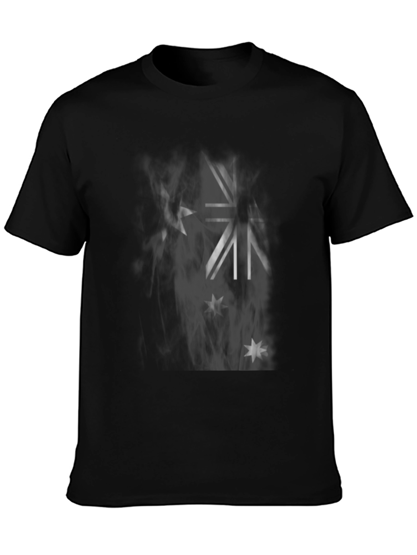 Australian Flag T-Shirt: Black Casual Tee