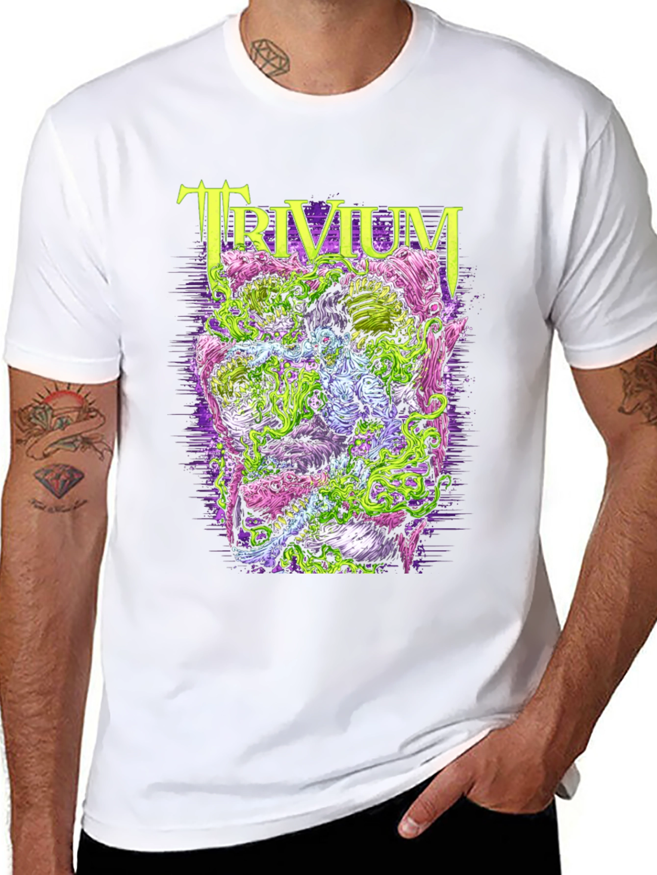 Trivium Band Graphic Print Black T-Shirt