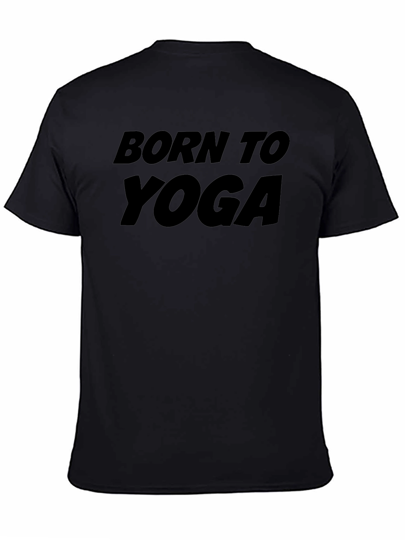 Born To Yoga Black Graphic Tee