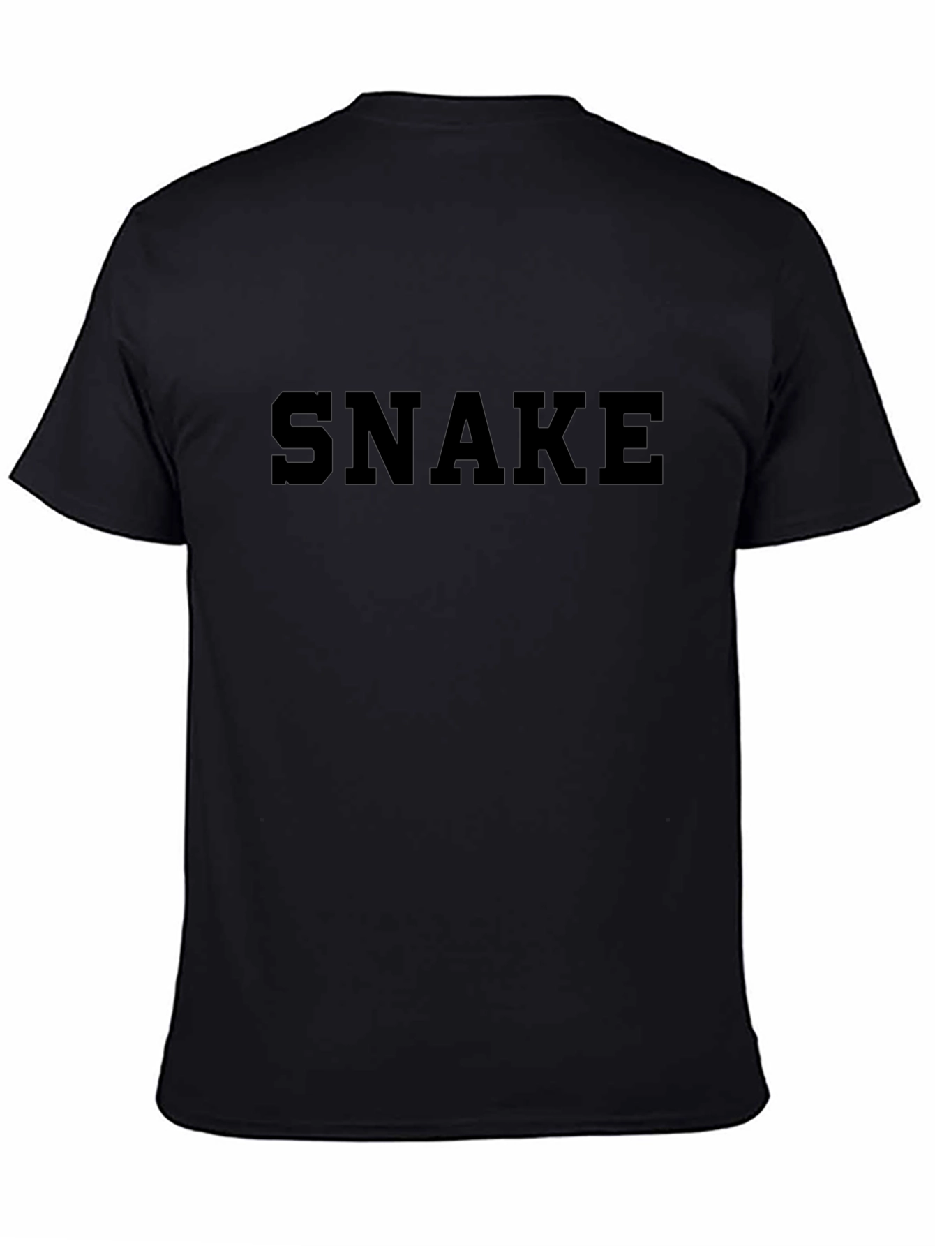 SNAKE Text Tee - Bold Black T-Shirt