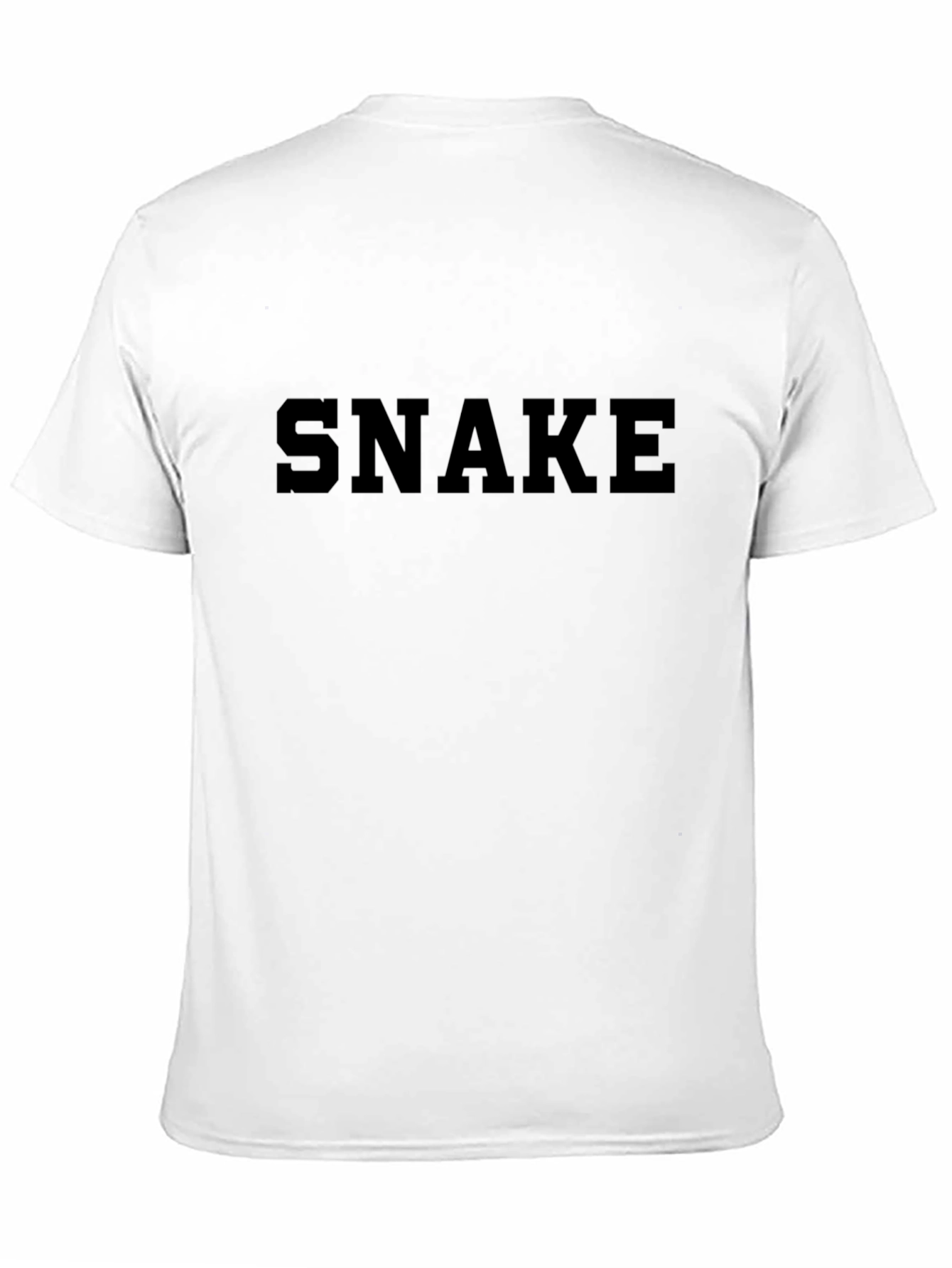 SNAKE Text Tee - Bold Black T-Shirt