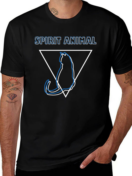 Spirit Animal Cat T-Shirt - Minimalist Design