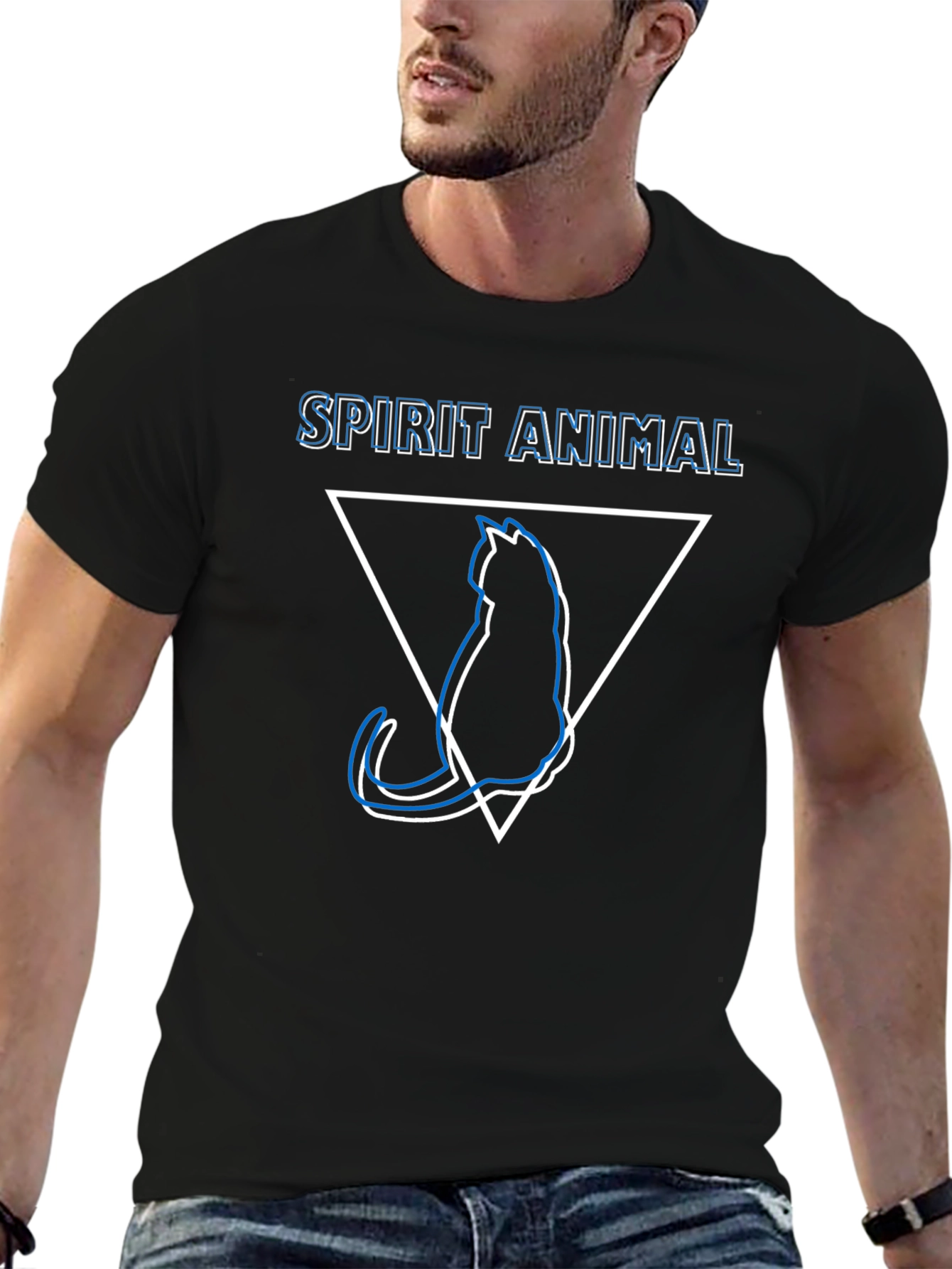 Spirit Animal Cat T-Shirt - Minimalist Design