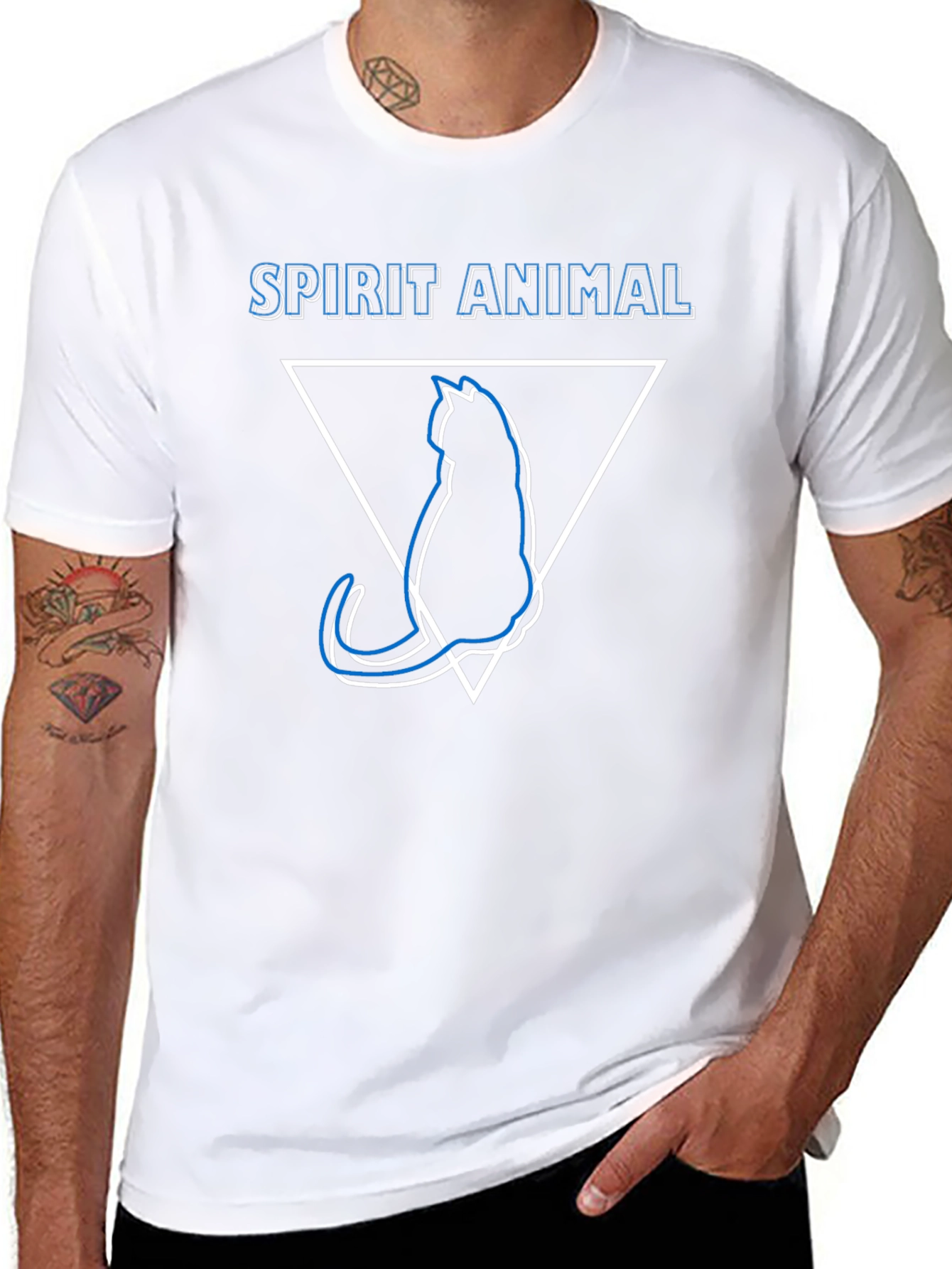 Spirit Animal Cat T-Shirt - Minimalist Design