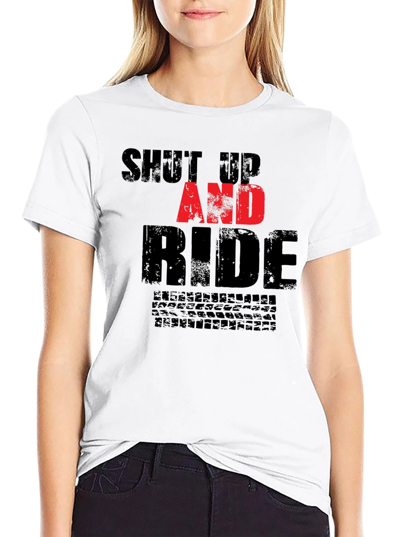 Shut Up and Ride Black Graphic Tee