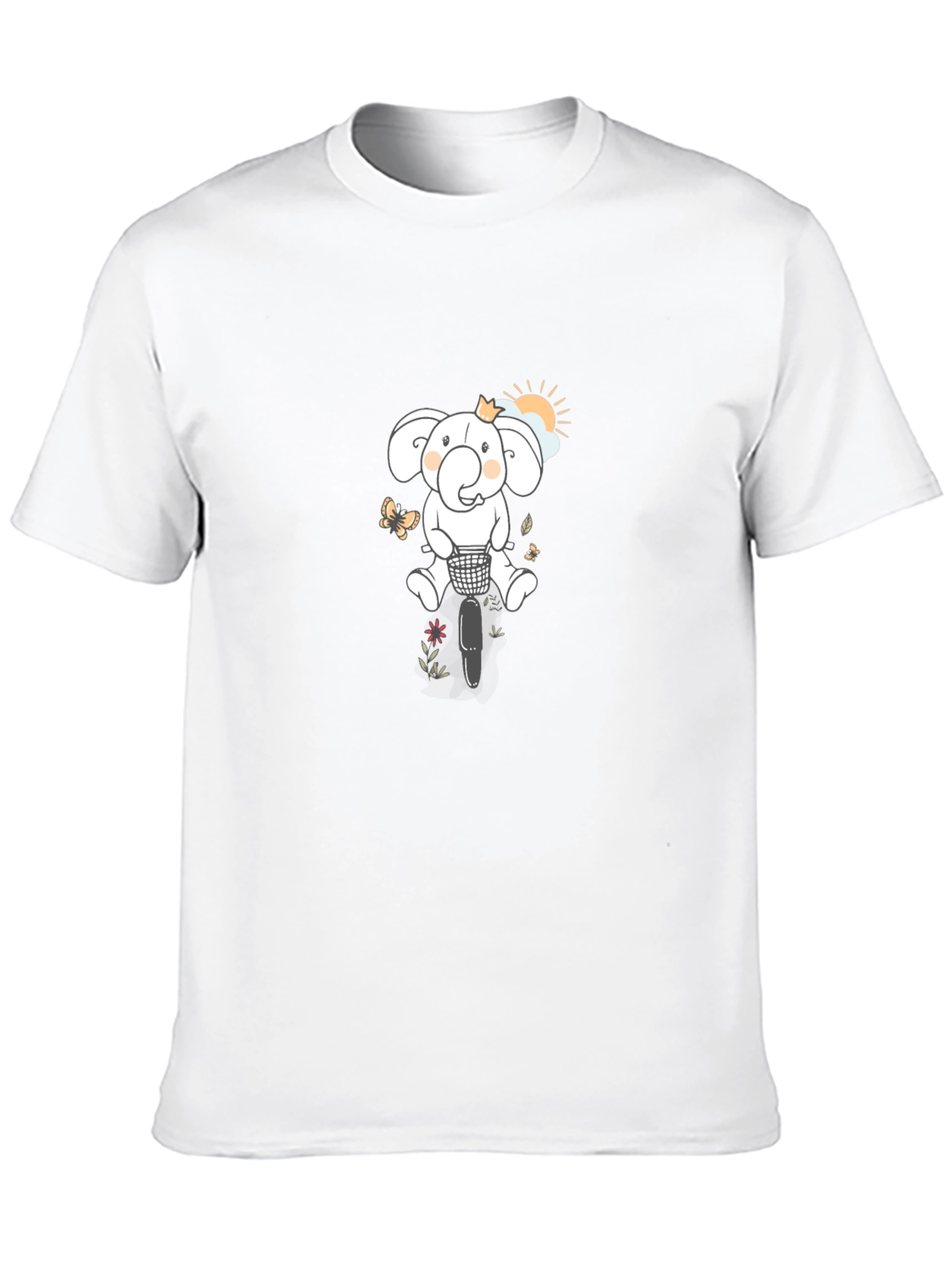 Elephant on Bike Graphic T-Shirt