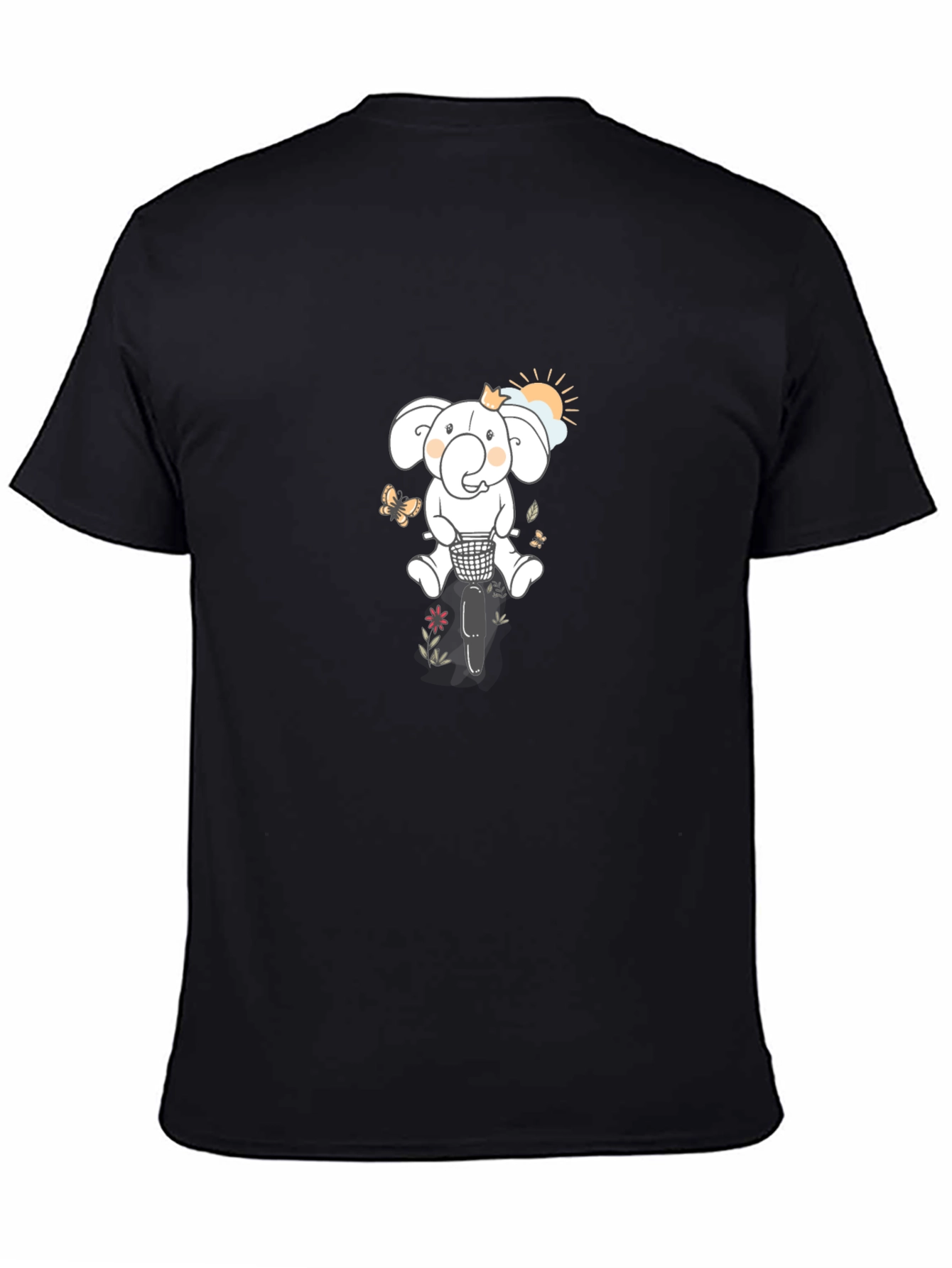 Elephant on Bike Graphic T-Shirt