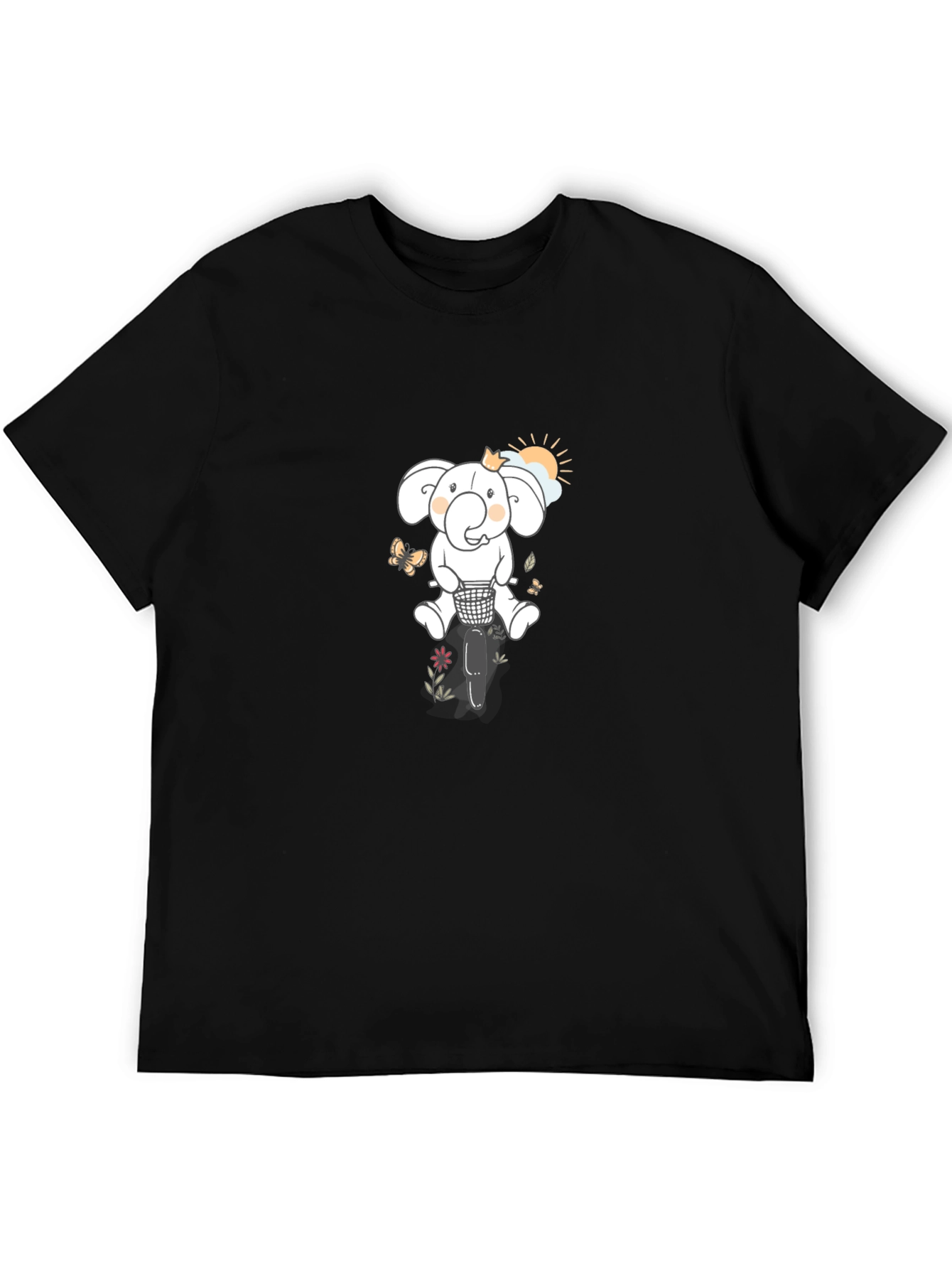 Elephant on Bike Graphic T-Shirt