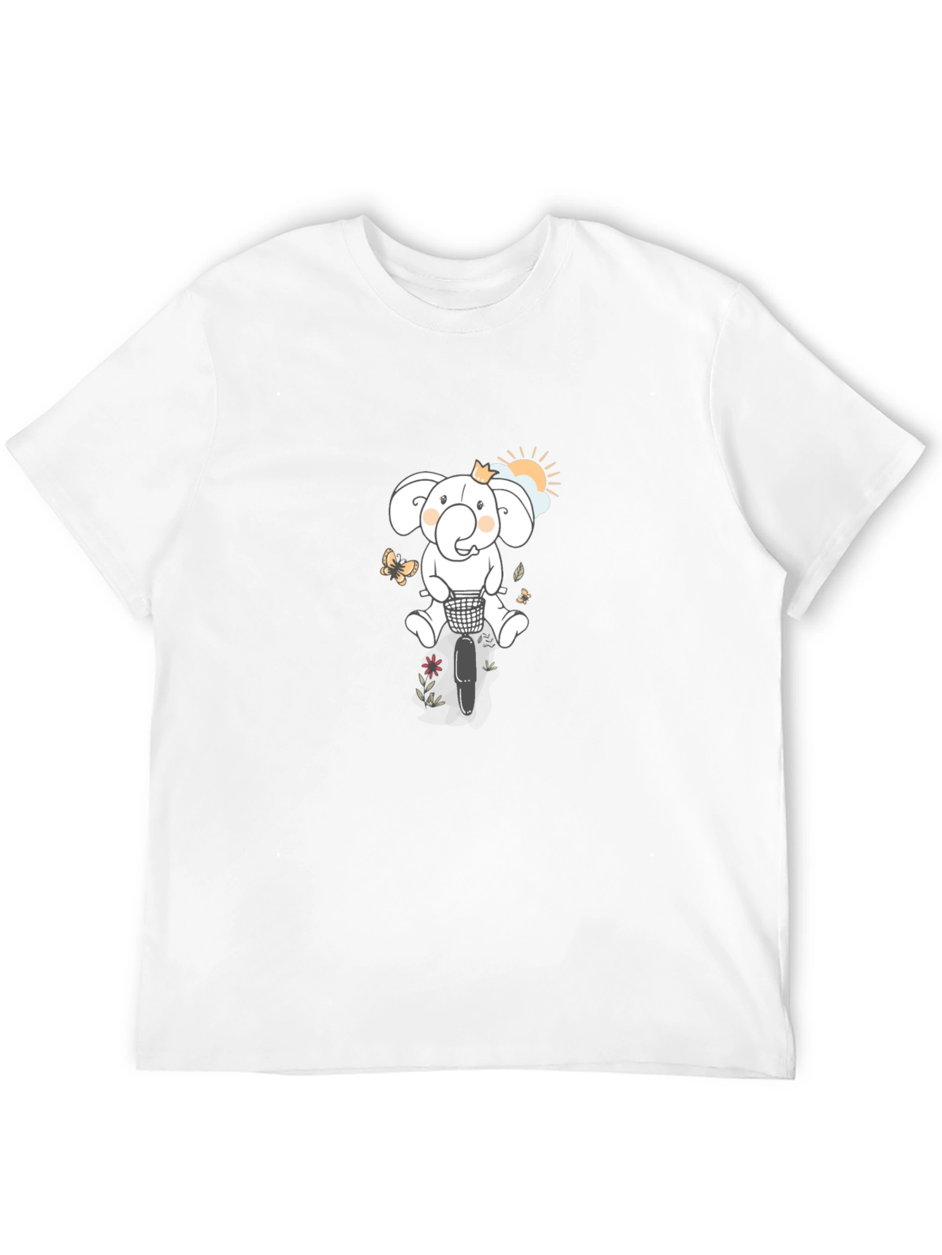 Elephant on Bike Graphic T-Shirt