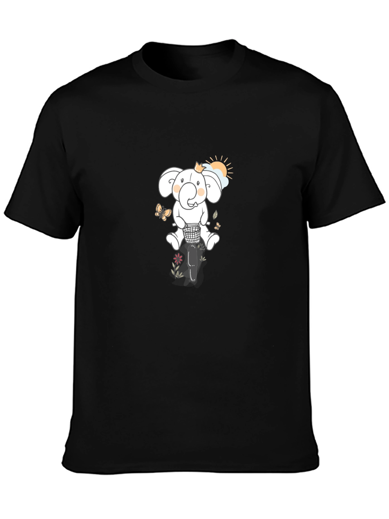 Elephant on Bike Graphic T-Shirt